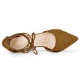 thumbnail image 4 of BLISSFUL STEP Women's Pointy Toe Chunky Heels Lace Up Pumps, 4 of 6