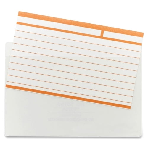 Smead Self-Adhesive Poly Pocket, Index Card Size (5-5/16' W x 3-5/8' H), Clear, 100 per Box (68153)