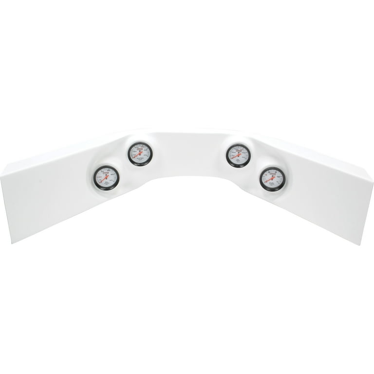QuickCar 4-Gauge Molded Dash OP/WT/OT/FP White QuickCar 4-Gauge Molded Dash OP/WT/OT/FP White