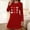 Red, variant on Caywon Women's Valentine's Day Heart Printed Long Sleeve Nightgown,Crew Neck Loose Short Sleep Dress Soft Breathable Sleepwear