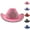 Pink, variant on Pink Womens Sun Hat EVA Wide Brim Beach Bucket Hat UPF 50+ Fishing Hiking Outdoor Hats Sequin Crown Cowboy Hat One Size