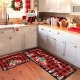 thumbnail image 3 of Christmas Kitchen Rugs and Mats Set of 2, Xmas Decor Non Slip Backing Winter Holiday Kitchen Rug Christmas Decorations for Home Seasonal Low-Profile Kitchen Floor Mat 17"X47"+17"X30", 3 of 6