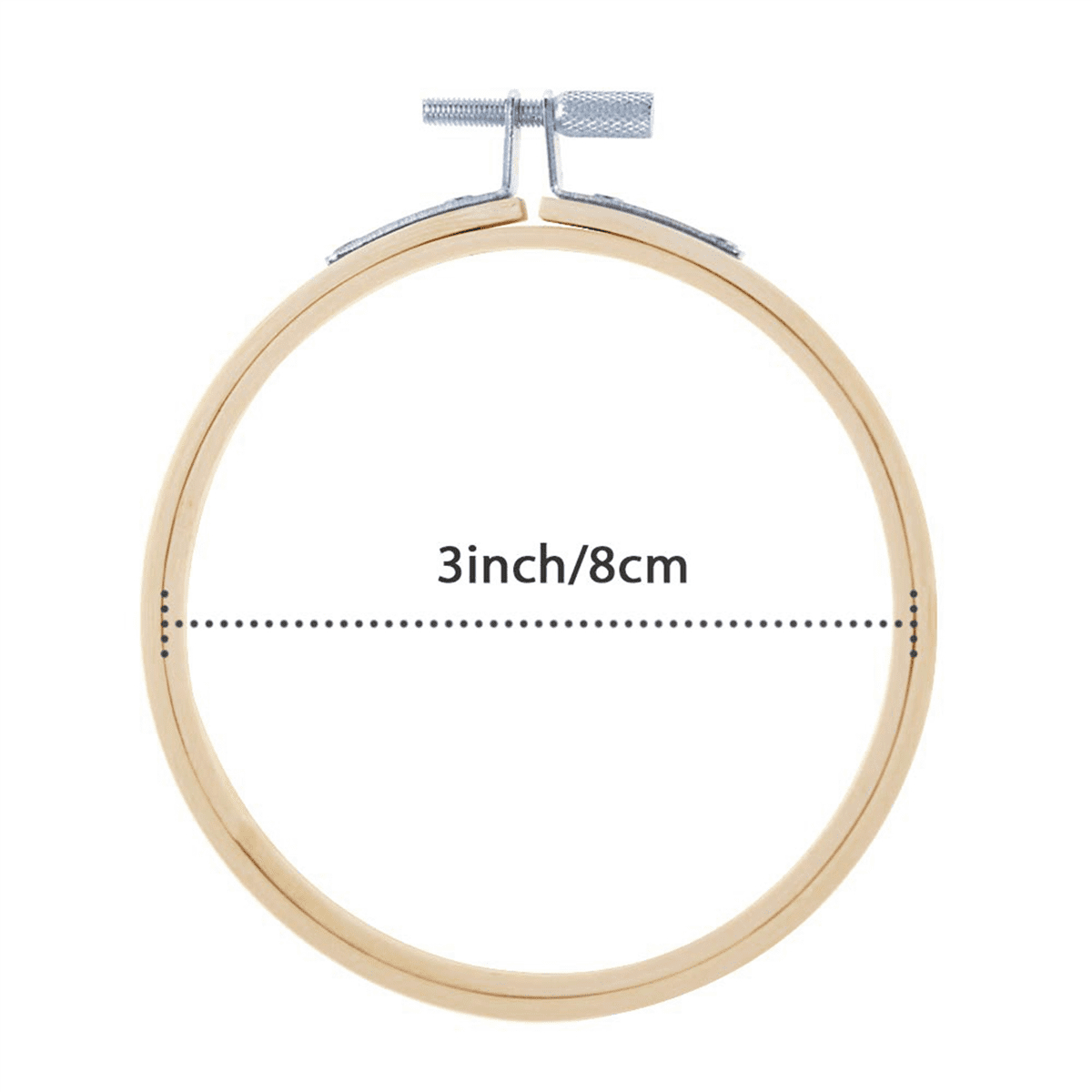 80 Pieces 3 Inch Bamboo Embroidery Hoops Round Wooden Circle Hoop Round Ring for Art Craft Handy Sewing