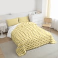 thumbnail image 3 of Homewish Yellow Fashion Plaid Queen Comforter Set for Teens, Modern Square Checkered Bedding Sets, Chic Buffalo Reversible Bedding Comforter Set, Ultra Soft Bedroom Decor, 3 Pieces, 3 of 8