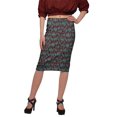 thumbnail image 1 of Moomaya Jupes pour Femmes Longueur Genou Poly Spandex Vêtements Décontractés d'Été, 1 of 6