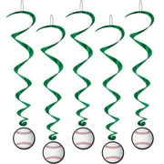 Beistle Baseball Wind Whirls Party Streamers Hangers Danglers Decoration 5 Pack