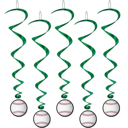 Beistle Baseball Wind Whirls Party Streamers Hangers Danglers Decoration 5 Pack