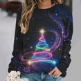 thumbnail image 5 of Zormilly Christmas Sweatshirts for Women Fleece Long Sleeve Crewneck Oversized Sweatshirt Printed Casual Pullover, S-2XL, 5 of 7