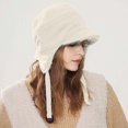 thumbnail image 7 of XIAOCHA Women’S Brimmed Ear‑Flap Beanie，Fleece‑Lined Fall‑Winter Outdoor Trapper,Beige, 7 of 7