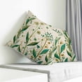 thumbnail image 3 of St Patrick's Day Pillow Covers 18x18 Inch Decorative Throw Pillow Cover, Spring Leaves Green Flowers Plants Beige Sofa Pillowcases Accent Cushion Case Home Decor Bedroom Living Room, 3 of 6