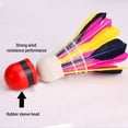 thumbnail image 3 of Colorful Feathers Jianzi Shuttlecock, Environmentally Friendly Rubber Base Training Ball For Junior Players And Amateur, Enhancing Leg Muscle Strength And Body Flexibility In Indoor Outdoor Sports, 3 of 5