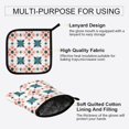 thumbnail image 3 of Yayeee Oven Mitts and Pot Holder Set of 4 Heat Resistant Kitchen Gloves Baking Hot Pad, Flowers Geometric Pattern, 3 of 5