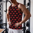 thumbnail image 5 of Lsque Red Beautiful Lips Pattern Mens Tank Tops Muscle Athletic Quick Dry Sleeveless Workout Fitness T Shirts Beach Tank Top, Loose-fit Sleeveless Shirt for Men-3X-Large, 5 of 7
