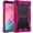Pink, variant on For Samsung Galaxy Tab A 8.0 2019 / T290 / T295 Dual Layer Protective Shockproof Kickstand Heavy Duty Case Cover Gray/Teal