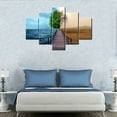 thumbnail image 4 of TISHIRON 5PCS Framed Canvas Wall Art Set,60"x40" Ocean and Desert Landscape Canvas Art Decor, 4 of 7