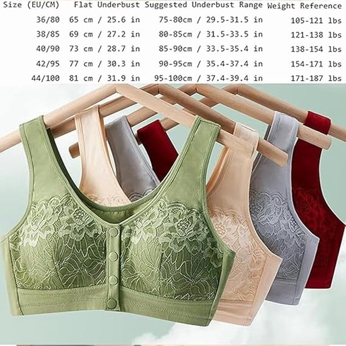 Jessmate Bra for Seniors, Emmabra Comfortable Front Button Wireless Shaping Bra, Push up Adjustable Wireless Bras
