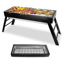 Portable Charcoal Grill for Camping - Compact BBQ Grill with Stainless Steel Net - Outdoor Cooking for Picnic, Backyard & Travel