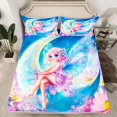 thumbnail image 2 of Manfei Cartoon Elf Twin Sheet Sets,Dreamy Fairy Tale Twin Fitted Sheet,Colorful Daisy Flowers Flat Sheet For Girls Teens,Breathable Home Decor,3-Piece, 2 of 7