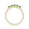 thumbnail image 2 of Angara Natural 0.45 Ct. Emerald Non Eternity Wedding Band in 14K Yellow Gold for Women (Ring Size: 3), 2 of 13