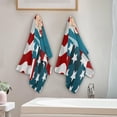 thumbnail image 4 of Angry Uncle Sam Finger Hand Towels 2 PCS, USA Stars and Stripes Flag Kitchen Towel Ultra Soft and Highly Absorbent,Decorative Fingertip Face Towel for Bathroom Hotel, 28.3"x14.4", 4 of 5