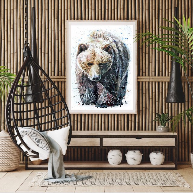 Cuadros Decorativos Kit de pintura de diamante 5D DIY animal Taladro redondo completo Decoración del hogar Ndcxsfigh Nuevos Originales