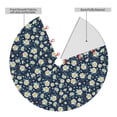 thumbnail image 6 of Cauagu 36" Christmas Tree Skirt Daisy Floral B Pattern Christmas Tree Decorations Tree Mat for Xmas Decorations Occasion Holiday Home Decor -36", 6 of 7
