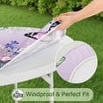 thumbnail image 5 of Purple Butterfly Flower Butterfly Pattern Round Fitted Tablecloth with Elastic Edge,Dining Table Cover Waterproof,Outdoor Round Tablecloth for Camping,Dining,Indoor and Outdoor, 5 of 7