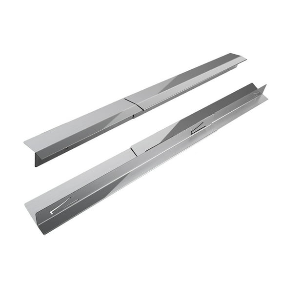 JIEMUCES 2Pcs Stainless Steel Stove Gap Covers Heat Resistant Stove Guard Adjustable Length Stove Gap Filler for Kitchen Oven Counter Range Trim Kit