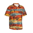 thumbnail image 2 of Daiia Vibrant Autumn Forest Hues Hawaiian Shirt for Men Gentle Cotton Regular Short Sleeve Casual-Small, 2 of 9
