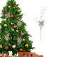 thumbnail image 1 of Decoraciones navideñas, adornos navideños, regalos de Navidad. Esquejes navideños largos de 81 cm (32 pulgadas) con polvo dorado para decoración de fiestas navideñas: mariposas, ramas, bayas, lentejue, 1 of 6