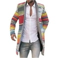 thumbnail image 2 of Qertyioot Cardigan Long pour Hommes Imprimé Mode, 2 of 9