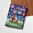 thumbnail image 5 of Happy New Year Pomeranian Family Cheer Winter Midnight Firework Travel Passport Wallet Pom Dog Lover Gifts PU Leather Passport Holder Cover - 02025, 5 of 5