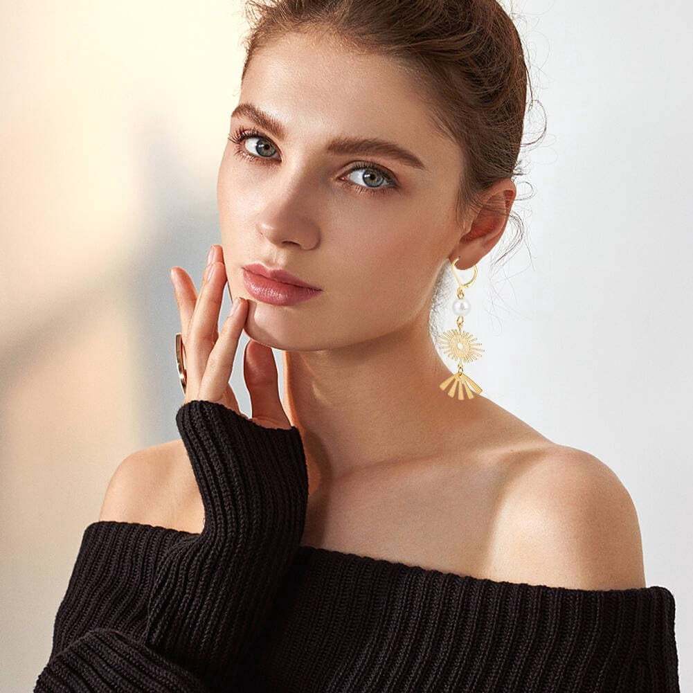 1 Box 4Pcs Leverback Earrings Findings 14K Gold Filled Brass Ear Wires Huggie Lever Back French Hook Earring Wires Dangle Earring Hooks for Jewelry Making Earrings Supplies DIY Crafts Mixed Color