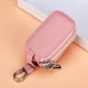 thumbnail image 2 of Paquete de 1 bolsa para llaves de coche BRILLAR color rosa de piel con doble cremallera y ventana transparente, 2 of 5