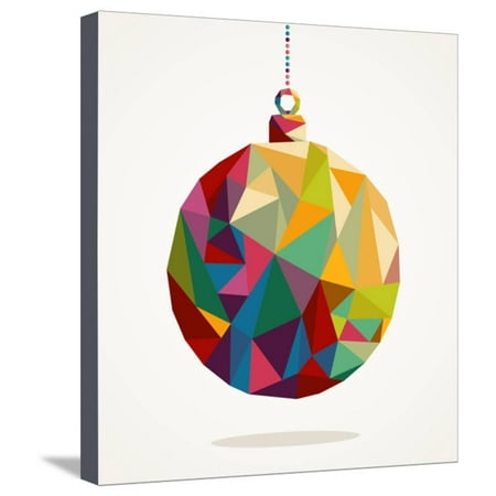 Ornament Wall Art - Geometric Christmas Ornament Stretched Canvas Print Wall Art By cienpies