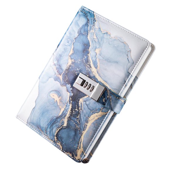 Diary with Lock Password Lock Diary Personal Combination Lock Journal 180 Pages Dark Blue