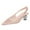 Pink, variant on Women Elegant Pointed Closed Toe Slingback Pumps Crystal Block Low Heel Strap Buckle Sandals Wedding Party Dress Shoes Size 4 Brown