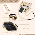 thumbnail image 3 of FORMRS Women Crossbody Purse with Chain Strap Vegan Leather Shoulder Handbag, Orange Leaves, 3 of 7