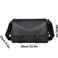 thumbnail image 3 of Lightweight Large Capacity Messenger Bag Made of Waterproof PVC, One-Shoulder Work Shoulder Bag with Multiple Compartments for Office Travel Commute, Adjustable Strap Tote, 3 of 6