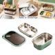 thumbnail image 5 of Fiambrera Bento de acero inoxidable de 1,2 l, apta para lavavajillas, ideal para picnic. 2 niveles verde, 5 of 9