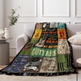 thumbnail image 2 of Guitar Gifts for Men Music Gift Blanket Best Gifts for Music Lovers Lightweight Flannel Blanket Birthday, 2 of 7
