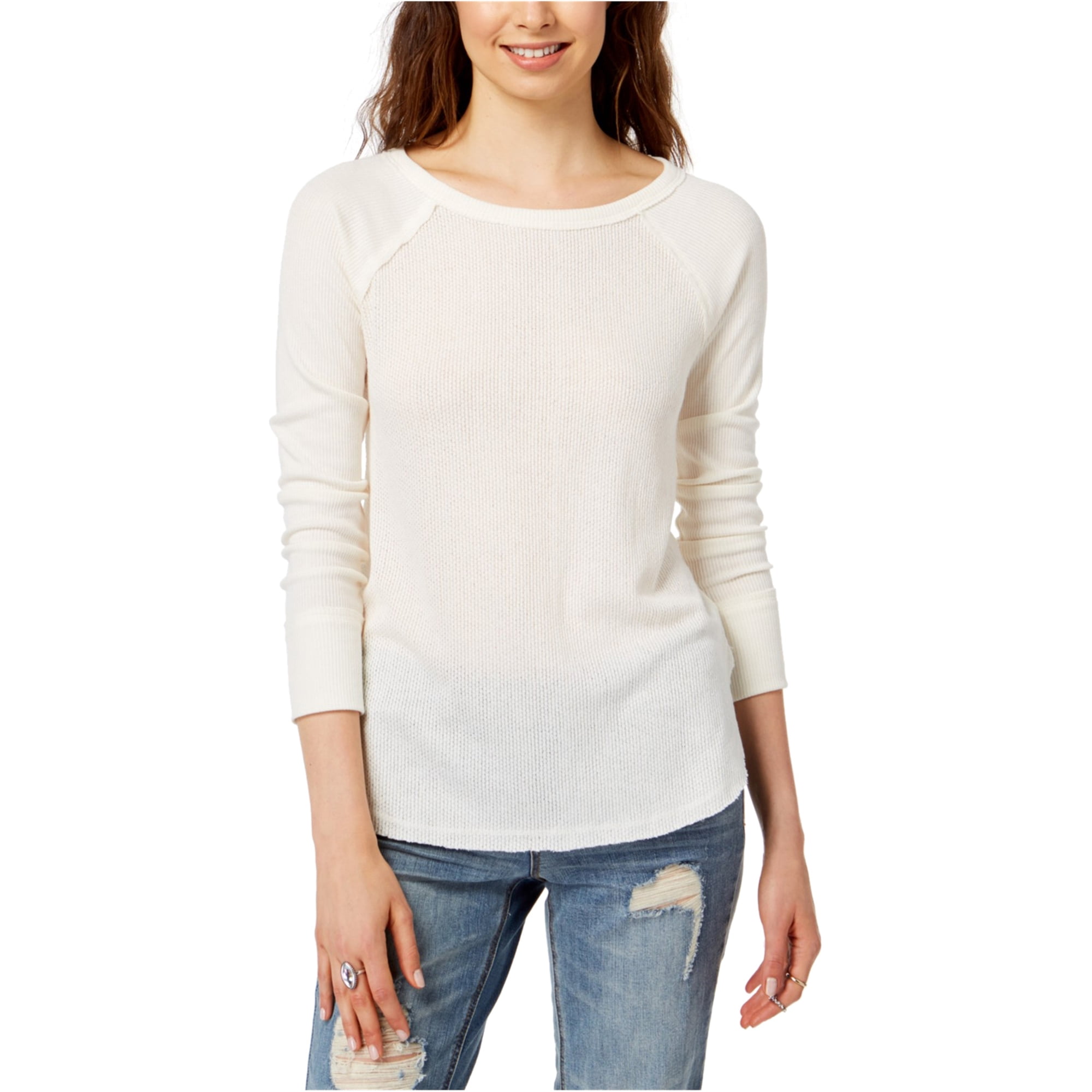 Lucky Brand Womens Long Sleeved Basic TShirt, OffWhite, XLarge