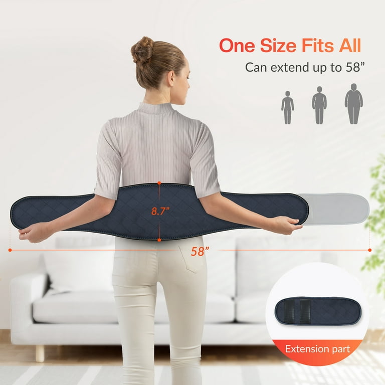 COMFIER Cordless Heating Pad for Back Pain Relief,Lower Back Massaager with  Heat, Heat Pads for Back,Cramps,Lumbar,Abdominal,Leg, Arthritic Pain,Gifts