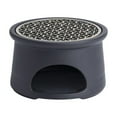 thumbnail image 1 of Calentador de tetera de cerámica, base para calentador de velas, recipiente resistente al calor, soporte para calentar té, soporte para tetera, para acampar, tetera de vidrio, cocina Negro, 1 of 8