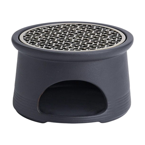 Calentador de tetera, calentador de té, base aislante, portavelas, soporte para calentador de té, soporte para calentador de tetera, para acampar, tetera de vidrio, cafetería, cocina Negro
