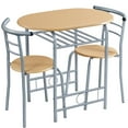 thumbnail image 3 of Topeakmart 3 Piece MDF and Metal Dining Table Set, 3 of 11
