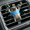 thumbnail image 5 of Cute Weightlifting Puppy Car Air Freshener Clip - Dog Shape Interior Decor with Solid Fragrant Tablets, Plastic, 5 of 6