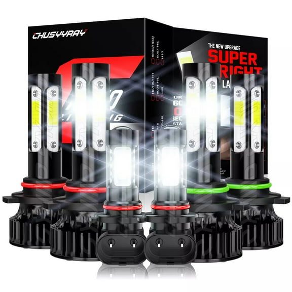 For Jeep Grand Cherokee 1999-2004 LED Headlight High Low Beam Fog Light Bulbs Kit 6000K White 6x