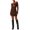 coffee, variant on Women Sexy Halter Mini Dress Bodycon Low Cut Long Sleeve Cocktail Dress Lace Up Hollow Out Ruched Dress Club Party Wear