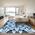 thumbnail image 3 of ODIKA 3'x5' Machine Washable Non-Slip Area Rug, Geometric Blue High Traffic Rug, Blue, 1084027, 3 of 7